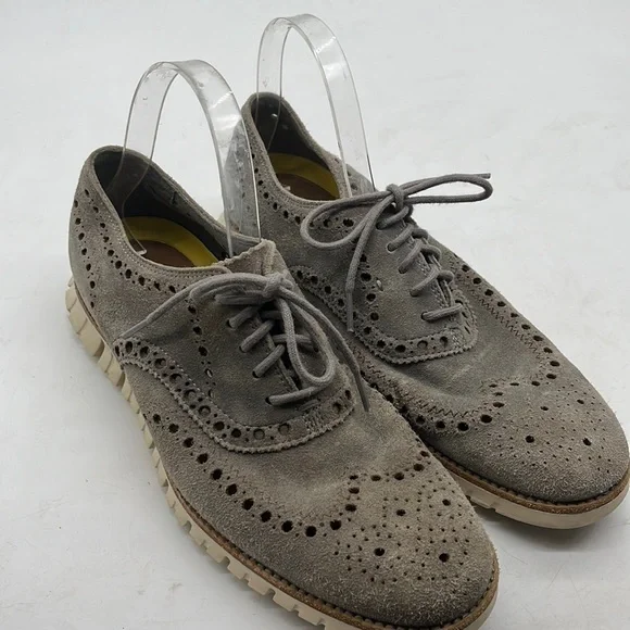 Cole Haan Zerogrand Gray Suede Lace up Oxford Sz 9. CH1974 Cole Haan Gray Suede Casual Shoes for Men for sale | eBay main image 4